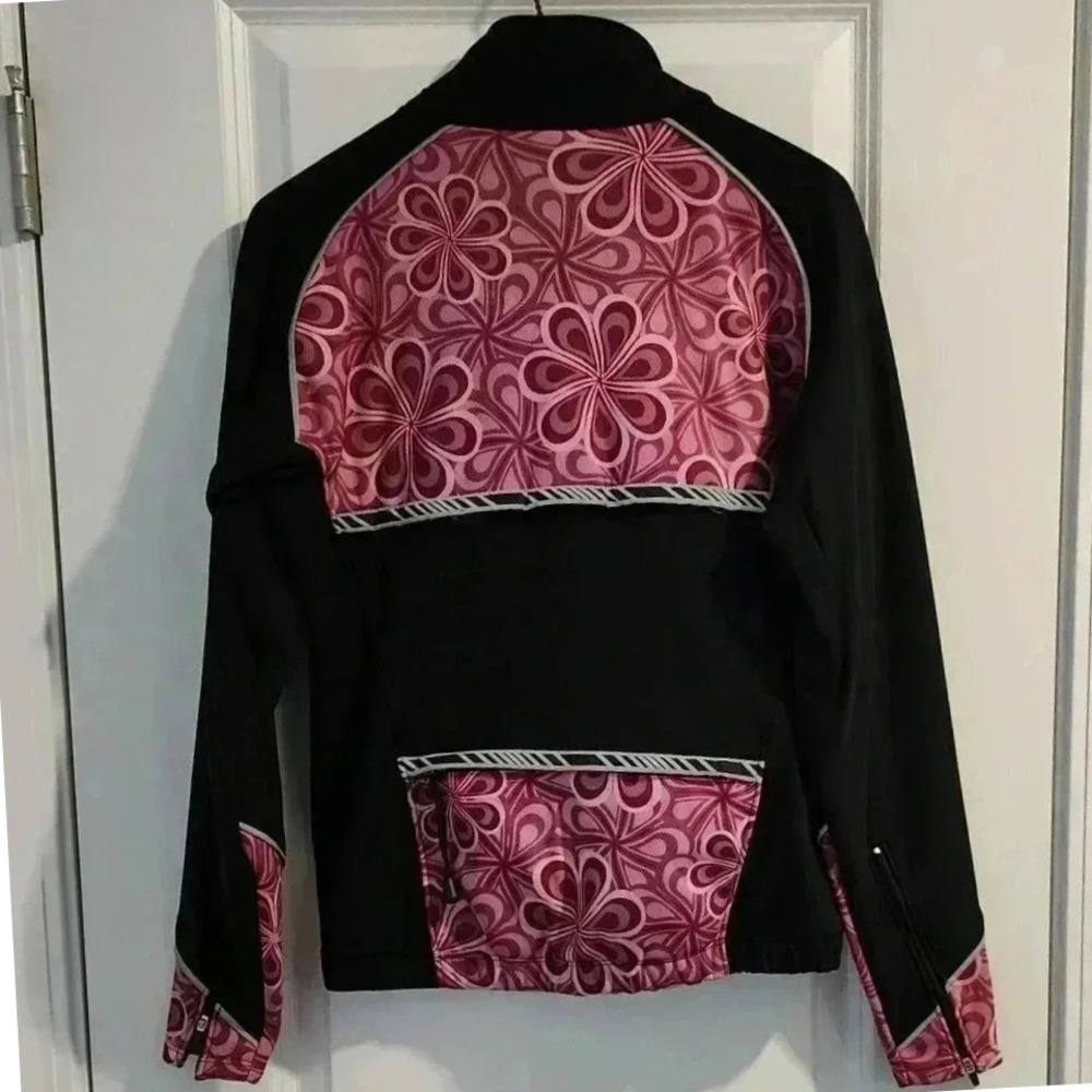 Descente Small S Floral Print Full Zip Jacket Made In Canada - Picture 2 of 8